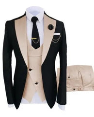New Men's Suit Popular Luxury Clothing Party Stage Men's Suit Groomsmen Regular Fit Tuxedo 3 Piece Set Jacket + Pants + Vest