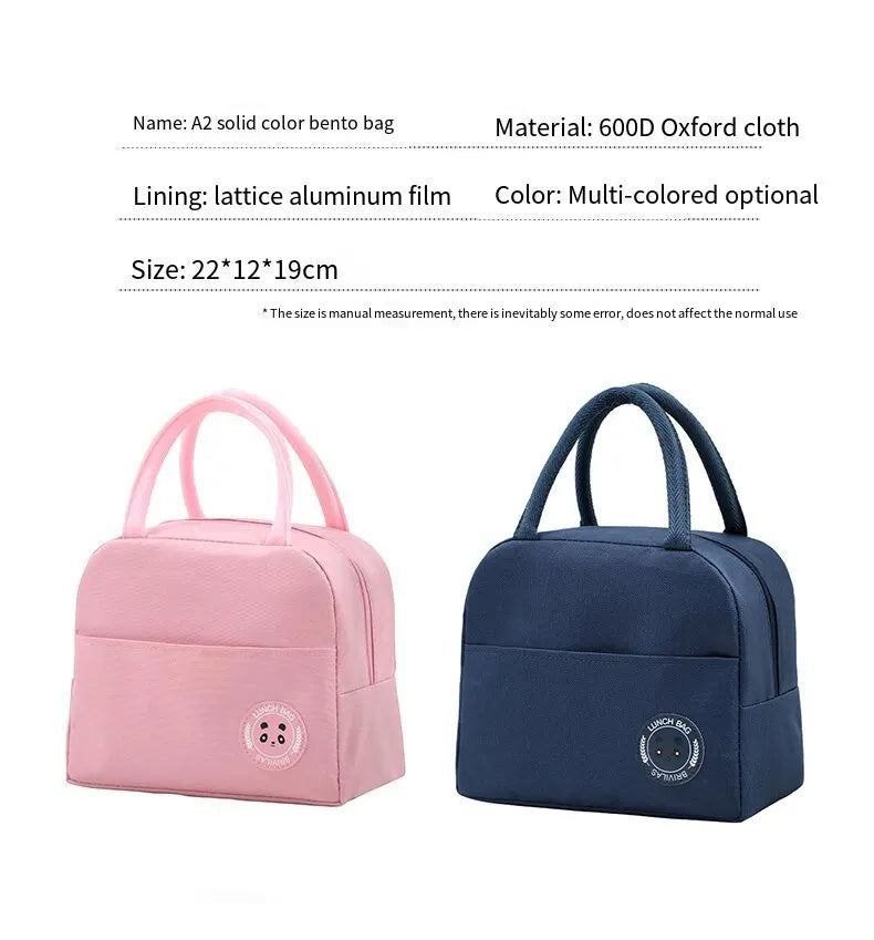 Sacs à lunch pour enfants, sac de pique-nique portable extérieur, sac de rangement des aliments, boîte à lunch pour enfants, documents solides, isolation thermique, grande capacité