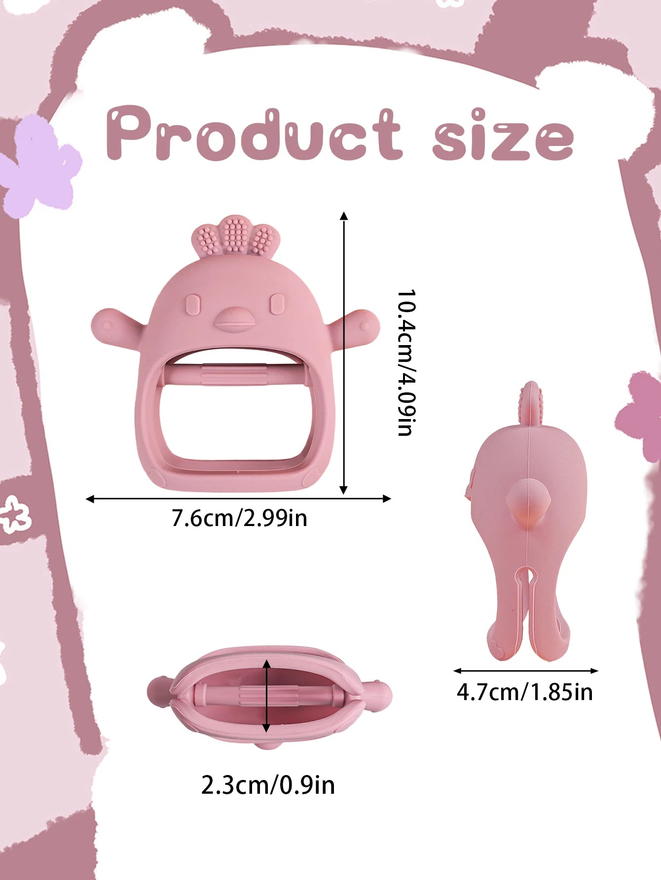 Gants de dentition en Silicone pour bébé, sans BPA, pour enfants, soins dentaires pour nouveau-né, gencives, Anti-alimentation, main  Accessoires pour bébé avec bâton molaire