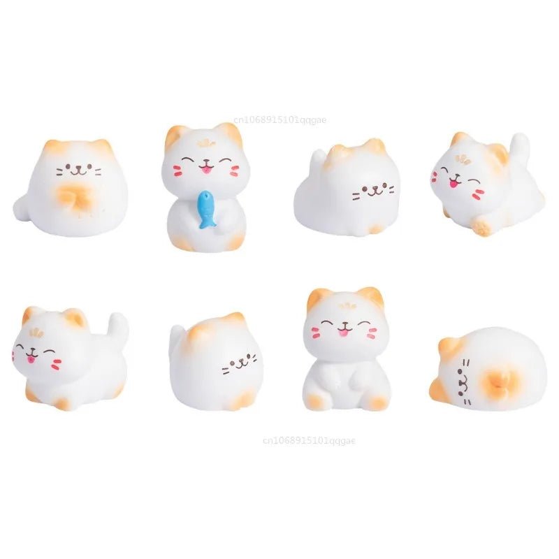 Nouveau modèle de chat de richesse de dessin animé mignon créatif, décoration de bureau, Figurine animale, ornements de chat, accessoires de décoration