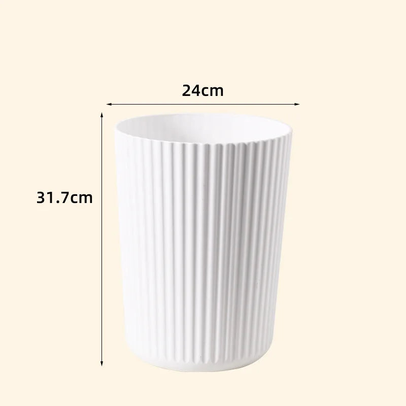 Poubelle ronde en plastique, conteneur poubelle pour salle de bains, cuisine, chambre à coucher, maison, bureau, dortoir d'université