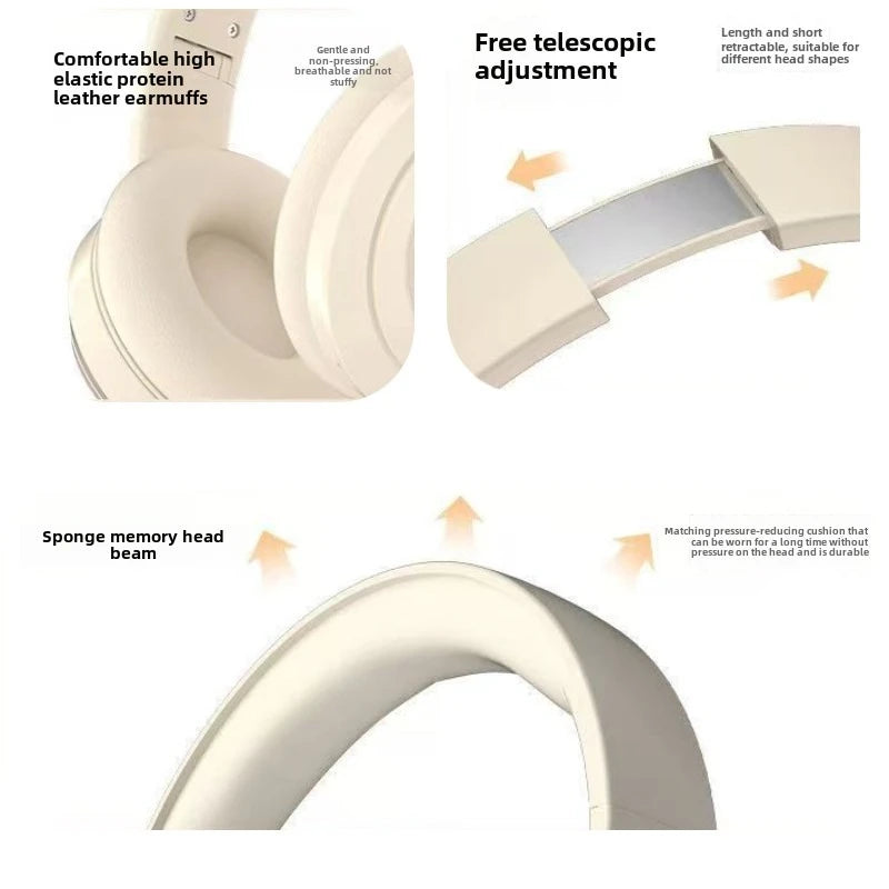 Écouteurs sans fil Bluetooth sur l'oreille casques stéréo HIFI réduction du bruit écouteurs de jeu de sport lecteur de musique avec micro cadeaux