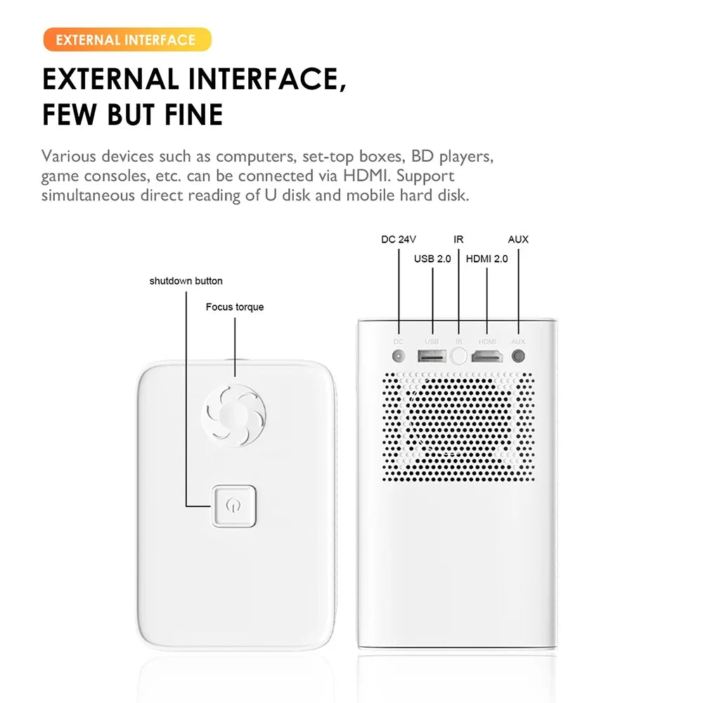 S30MAX Android Wifi 4k projecteur Portable intelligent avec WiFi et Bluetooth poche extérieure 4K 9500L Android 7.0 projecteur