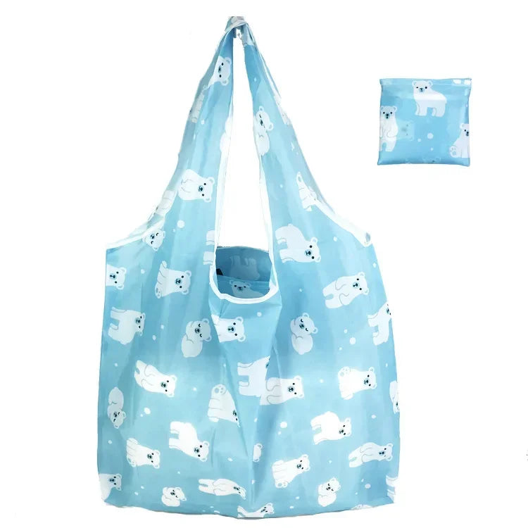 Grand Sac de Courses Réutilisable pour Femme, Fourre-Tout Pliant, Écologique, Réutilisable, Mallette d'Épicerie, Sacs à Main de Rangement