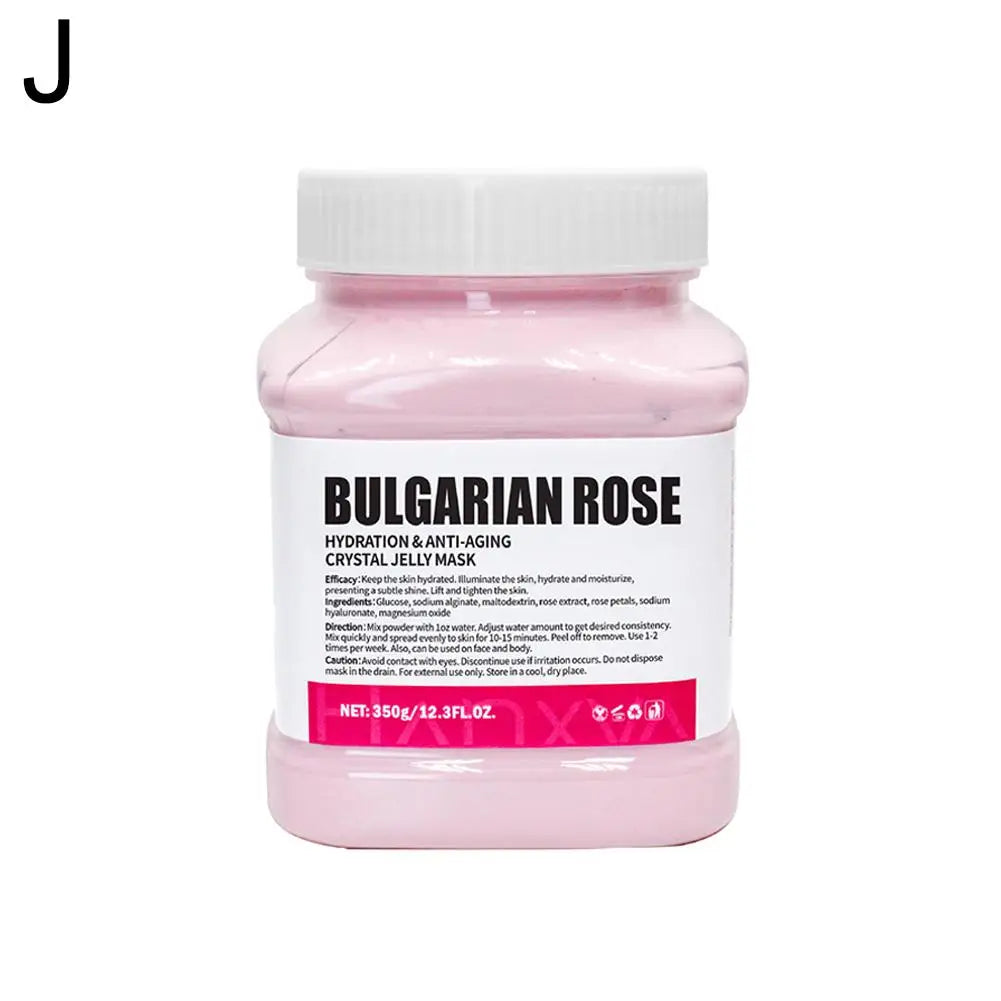 Masque de gelée de cristal de couleur, poudre hydratante, éclaircissante, traitement du visage pour produit de soins de la peau brillant