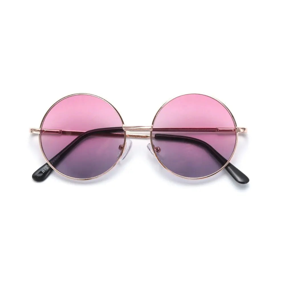 Lunettes de soleil à monture ronde rétro pour enfants, lunettes de protection UV400, verres noirs, roses, rouges, garçons, filles, enfants, mode, été, nouveau, 14mm