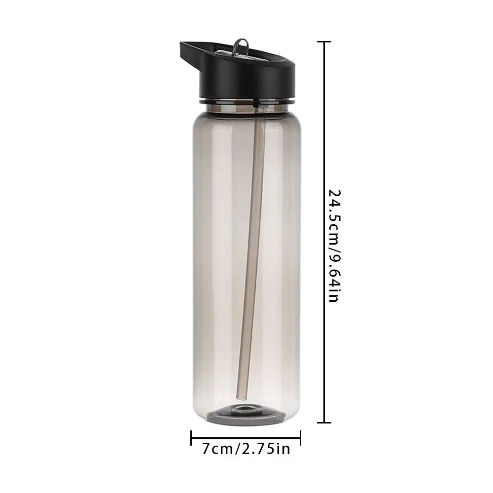 Bouteille d'Eau en Plastique Écologique pour Enfant, Gourde avec Paille, pour le dehors, la Randonnée, le Camping, l'École, sans BPA