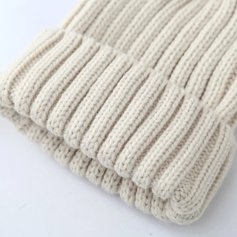 Chapeaux d'hiver pour enfants, pour filles et garçons, grand pompon, épais et chaud, tricoté, pour adultes et enfants, pull classique unisexe, casquettes Parent-enfant