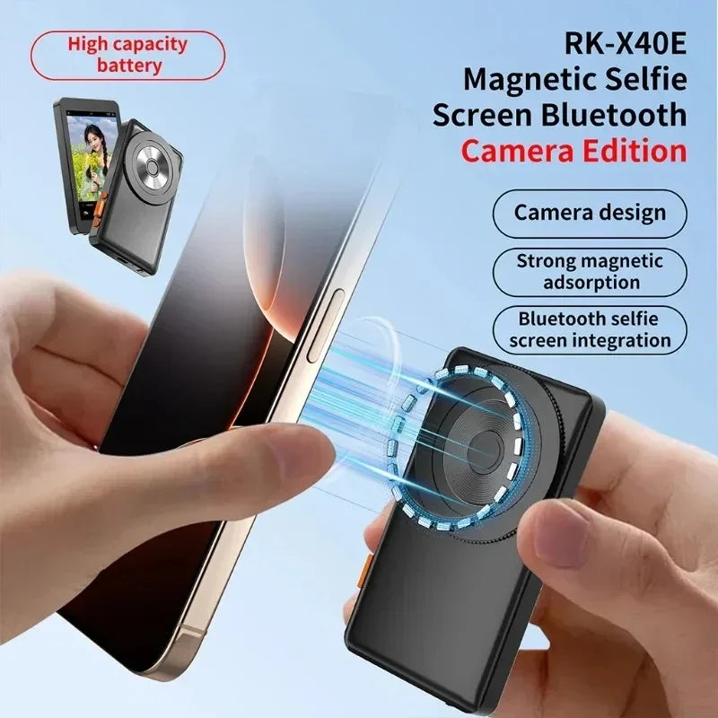 Smartphone moniteur magnétique écran projecteur téléphone caméra arrière Selfie pour Vlog enregistrement vidéo en direct pour Android iPhone