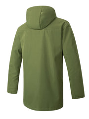 Men's fashionable casual jacket with hood and drawstring, solid color, suitable for spring and autumn casual wear