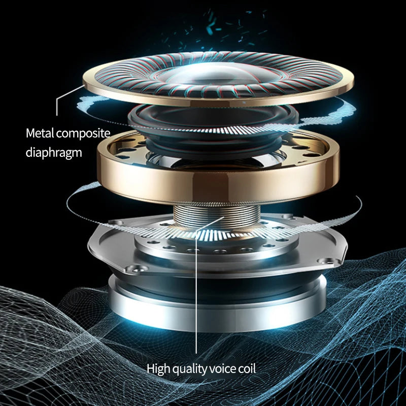 Bluetooth wireless headphones, HD sound quality, stereo, universal, touch light, high-quality mini ear tips, sweat-resistant