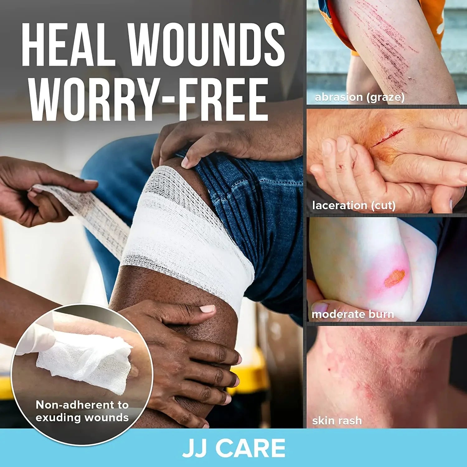 Rouleaux de bandage en gaze, bandages élastiques jetables, en coton respirant, pour soins des plaies, Kits de survie pour soins infirmiers, 1/3/5/6 rouleaux