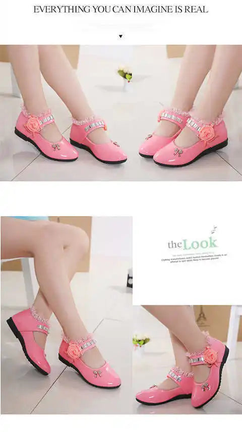Chaussures en cuir pour filles, chaussures de princesse simples pour enfants, grandes chaussures de performance noires pour étudiants, chaussures en cuir pour bébés, nouvelle collection 2024