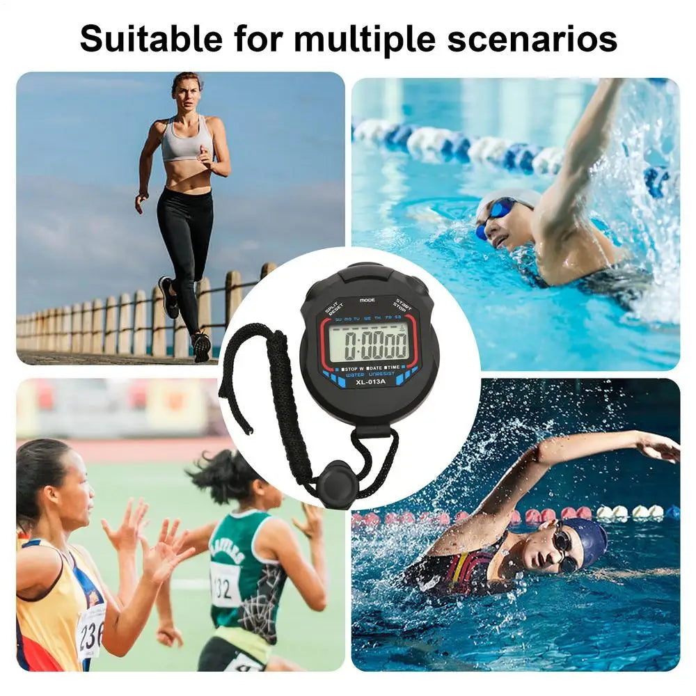 Chronomètre de Sport portatif, 1 pièce, compte à rebours, affichage numérique, chronomètre LCD, minuterie de comptage, minuterie de Fitness