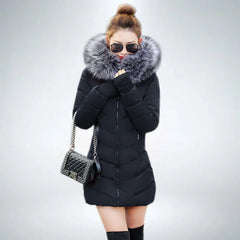 2025 nouveauté mode mince femmes veste d'hiver coton rembourré chaud épaissir dames manteau longs manteaux Parka femmes vestes