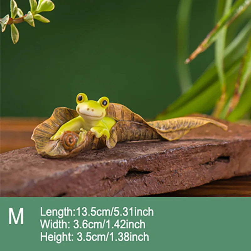 Simulation de fée de grenouille animale, Mini ornement en résine, décoration de jardin, Figurines miniatures, Micro paysage, Terrarium, cadeau artisanal