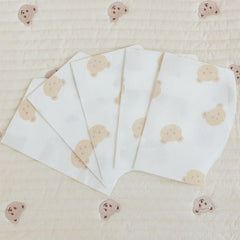 Paquet de 50 bavoirs jetables pour bébés âgés de 6 mois à 2 ans, bavoir d'alimentation ours de dessin animé pour garçon et fille, serviette de bave Non tissée