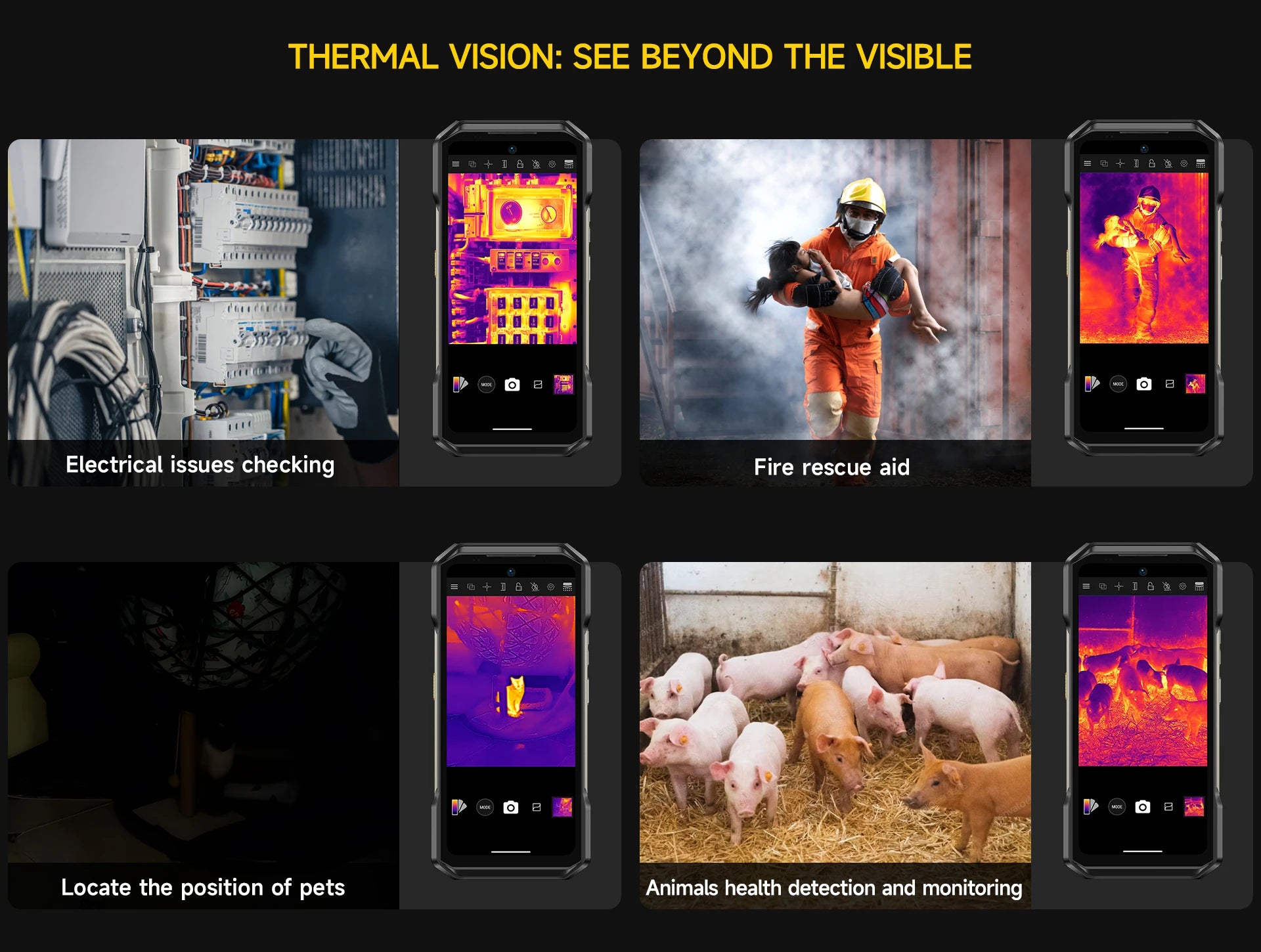 Ulefone Armor 27T Pro 5G THERMAL BY FLIR ®   Téléphone robuste Android 14 10600mAh Smartphone 64MP 6,78" 24GB + 256GB Téléphone portable NFC