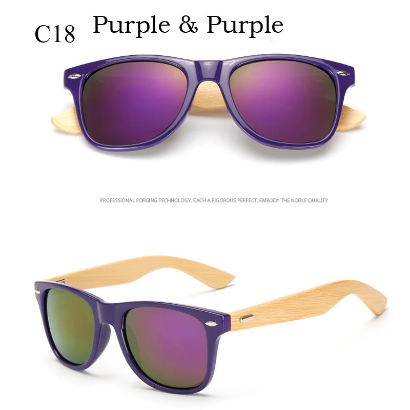 16 couleurs bambou lunettes de soleil hommes lunettes de soleil en bois femmes marque concepteur miroir Original bois lunettes de soleil rétro de sol masculino