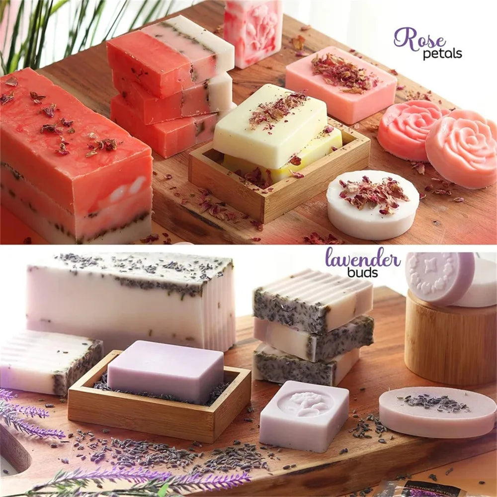 Kit de fabrication de savon fait à la main, boîte de découpe en bambou et boîte intérieure avec moule en Silicone, coupe droite en acier inoxydable et coupe ondulée, bricolage