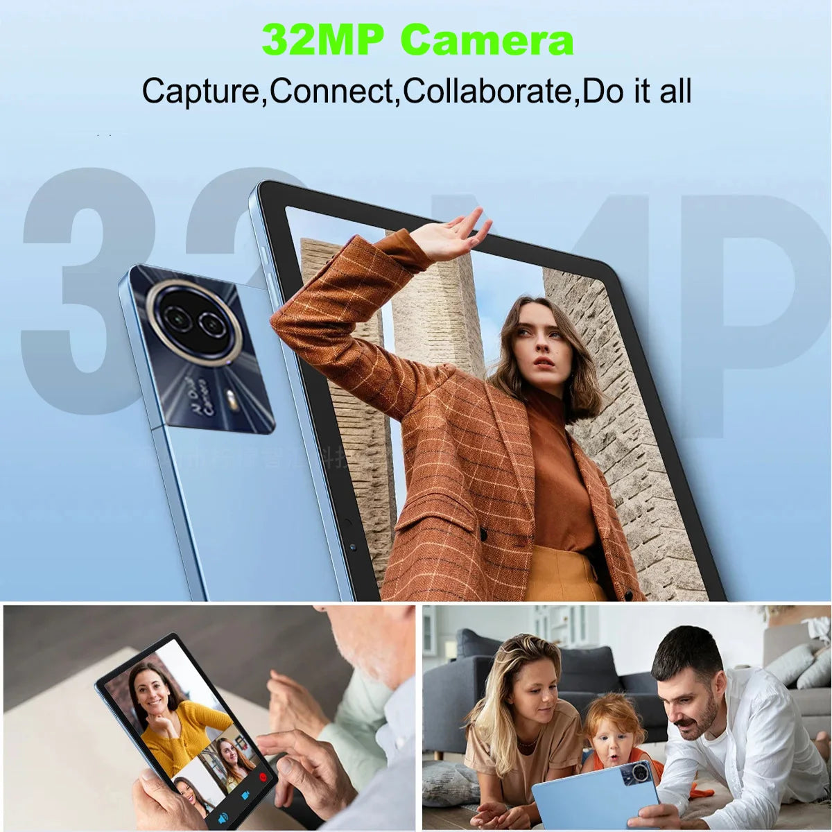 2025 Version mondiale Super grand écran 14 pouces tablette Android 14 4G appel téléphonique 16GB + 512GB tablettes 14 "GPS 5G WiFi FM 12000mAh