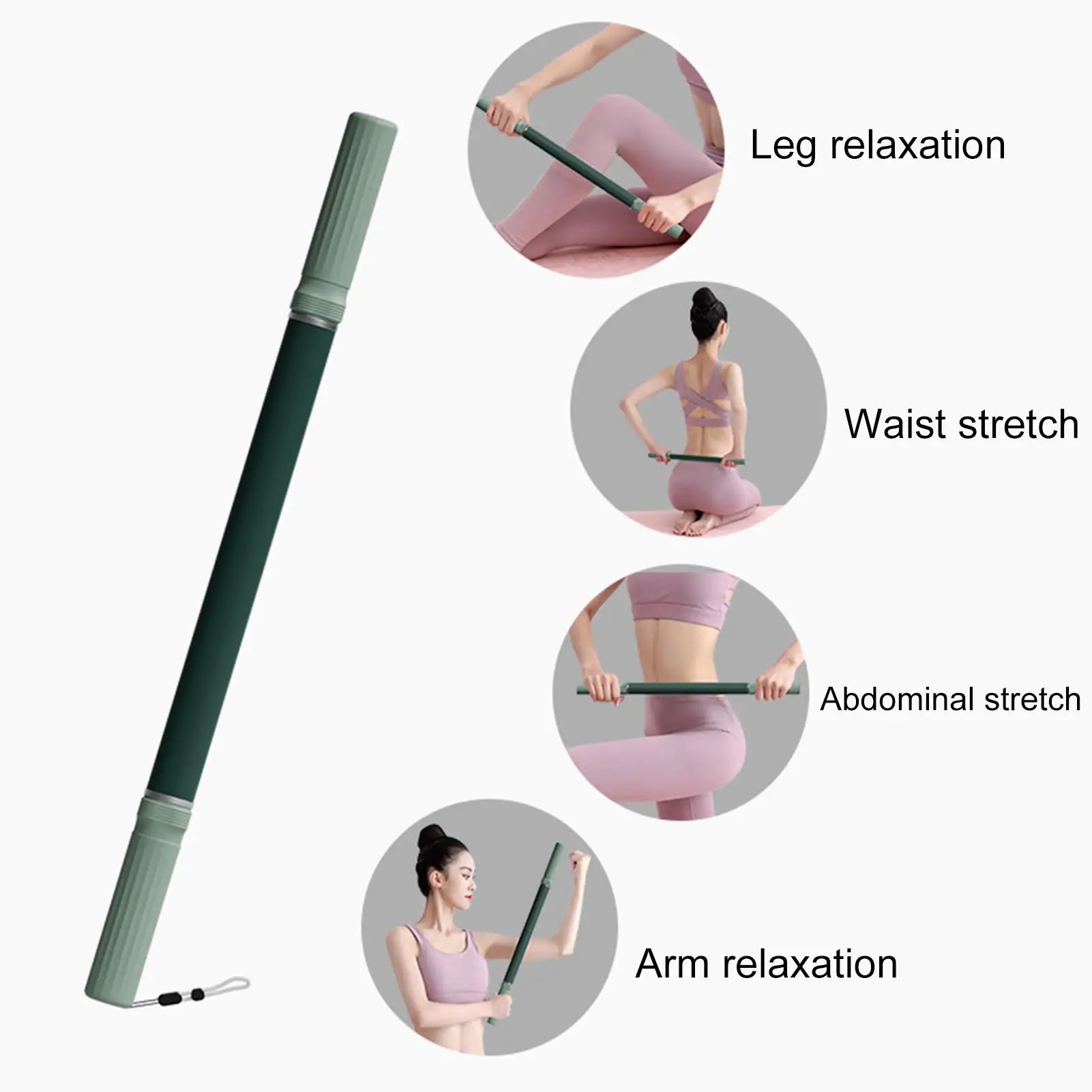 Yoga stick for body stretching, relaxation tool, roller, ergonomic training device for outdoor sports, home workout