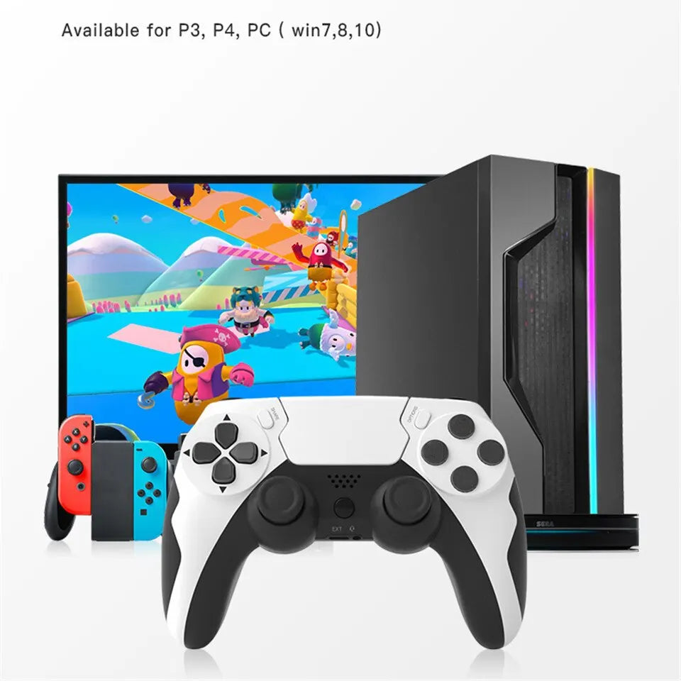 GAMINAlbanP48-Manette de jeu sans fil avec gyroscope à six axes, manette de jeu pour PS4, console PS3, gagne 7, 8, 10 touristes, vibration PC Joystick