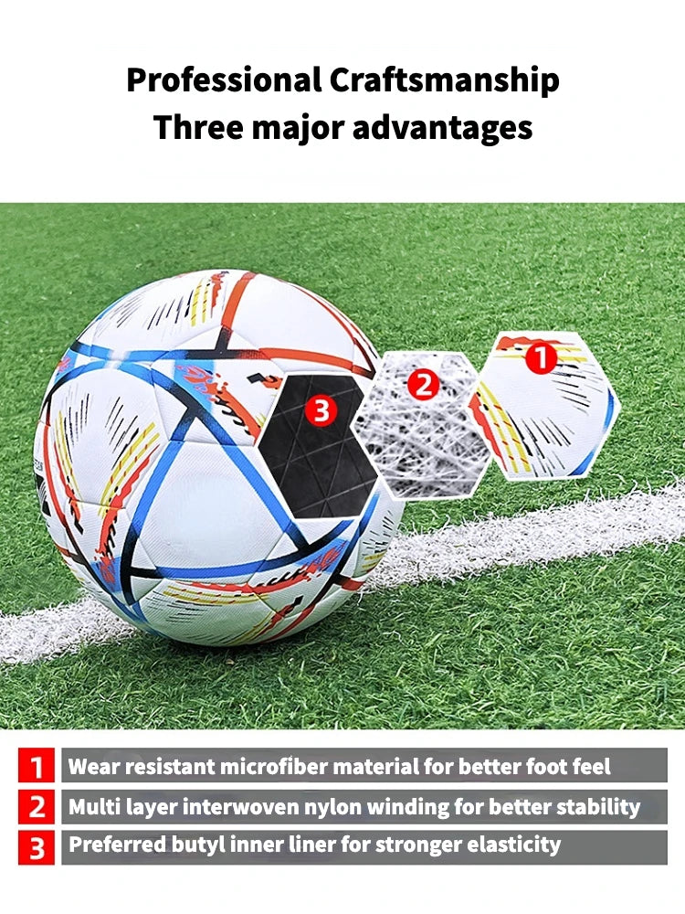 Ballon de football pour jeunes adultes, ballon de football classique pour sports d'intérieur et d'extérieur, jeu d'entraînement, ballon de jeu d'entraînement, cadeaux d'anniversaire