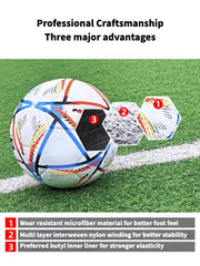 Ballon de football pour jeunes adultes, ballon de football classique pour sports d'intérieur et d'extérieur, jeu d'entraînement, ballon de jeu d'entraînement, cadeaux d'anniversaire