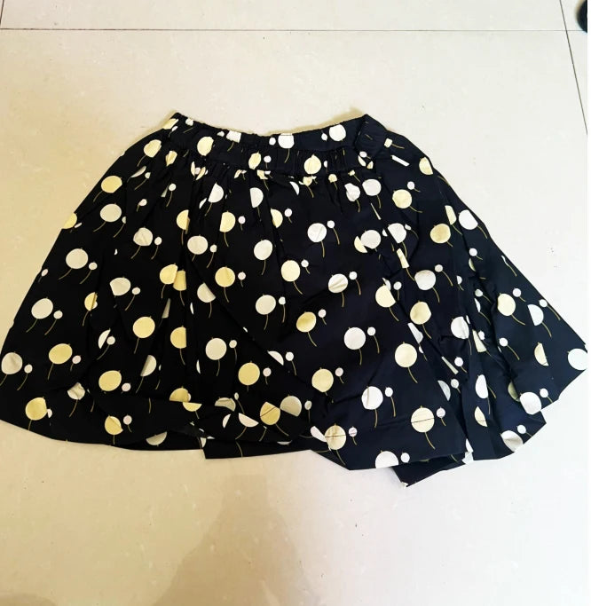 Ensembles de vêtements t-shirts et jupes pour enfants aw25 bp, t-shirts à manches longues imprimés mignons pour filles et jupe imprimée à pois, ensemble de vêtements