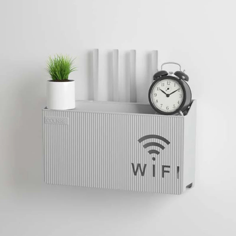 Boîte de rangement pour routeur domestique, WIFI sans fil, décodeur TV, support de rangement mural, pour salon, rangement de tri de chambre à coucher