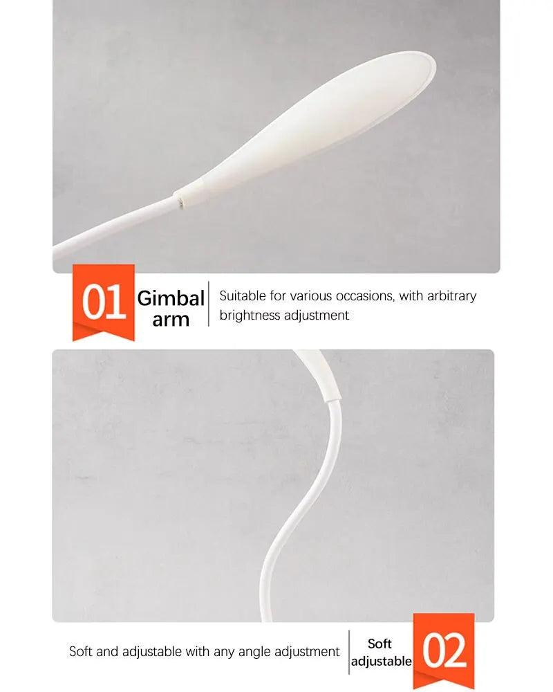 LED desk lamp powered by USB, eye protection, night light for bedroom, reading lamp for students, bedside lamp