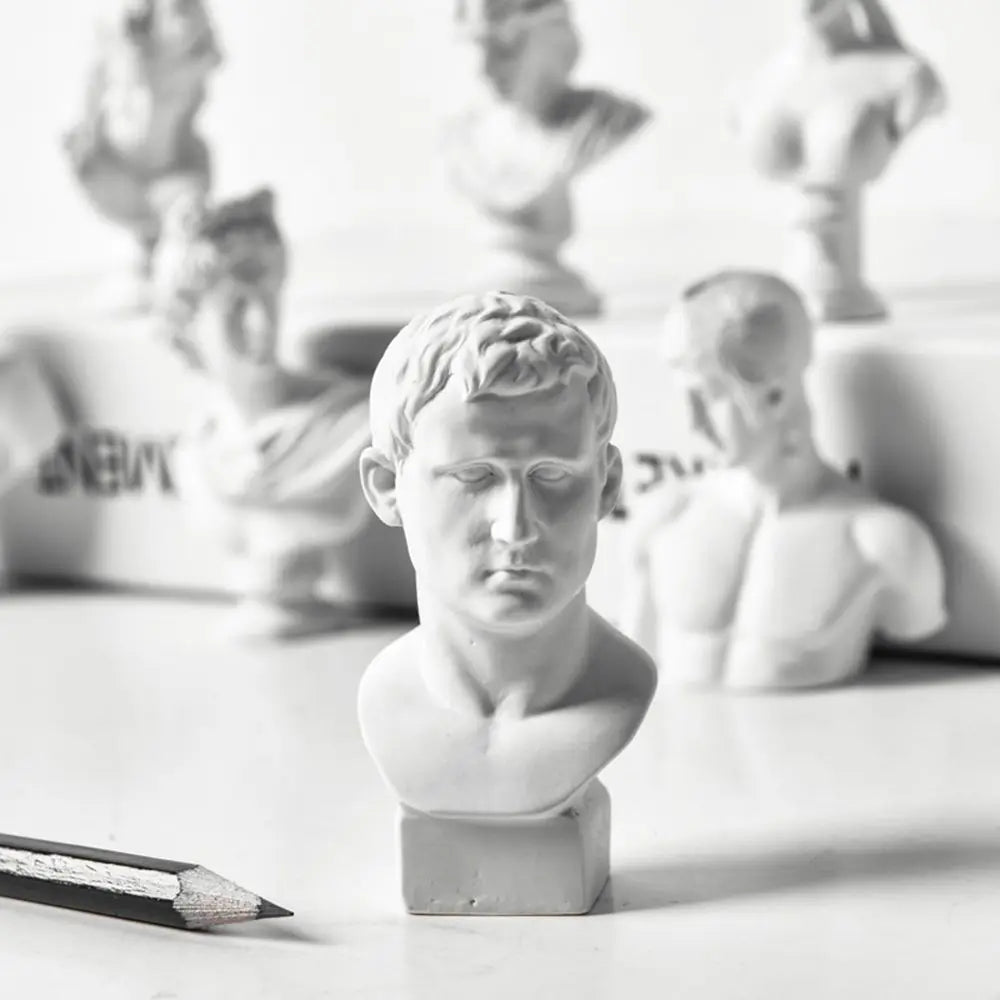 Office ornament inventory for interior decoration, plaster portraits, Myenson Greek figurine, famous sculpture, plaster bust statue