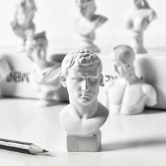 Office ornament inventory for interior decoration, plaster portraits, Myenson Greek figurine, famous sculpture, plaster bust statue