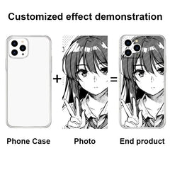 Creative custom phone case for iPhone, personalized photo case for iPhone 16, 15, 14, 13, 12, 11 Pro Max, Mini, X, XS, Poly, 8, 7 Plus, SE, Design