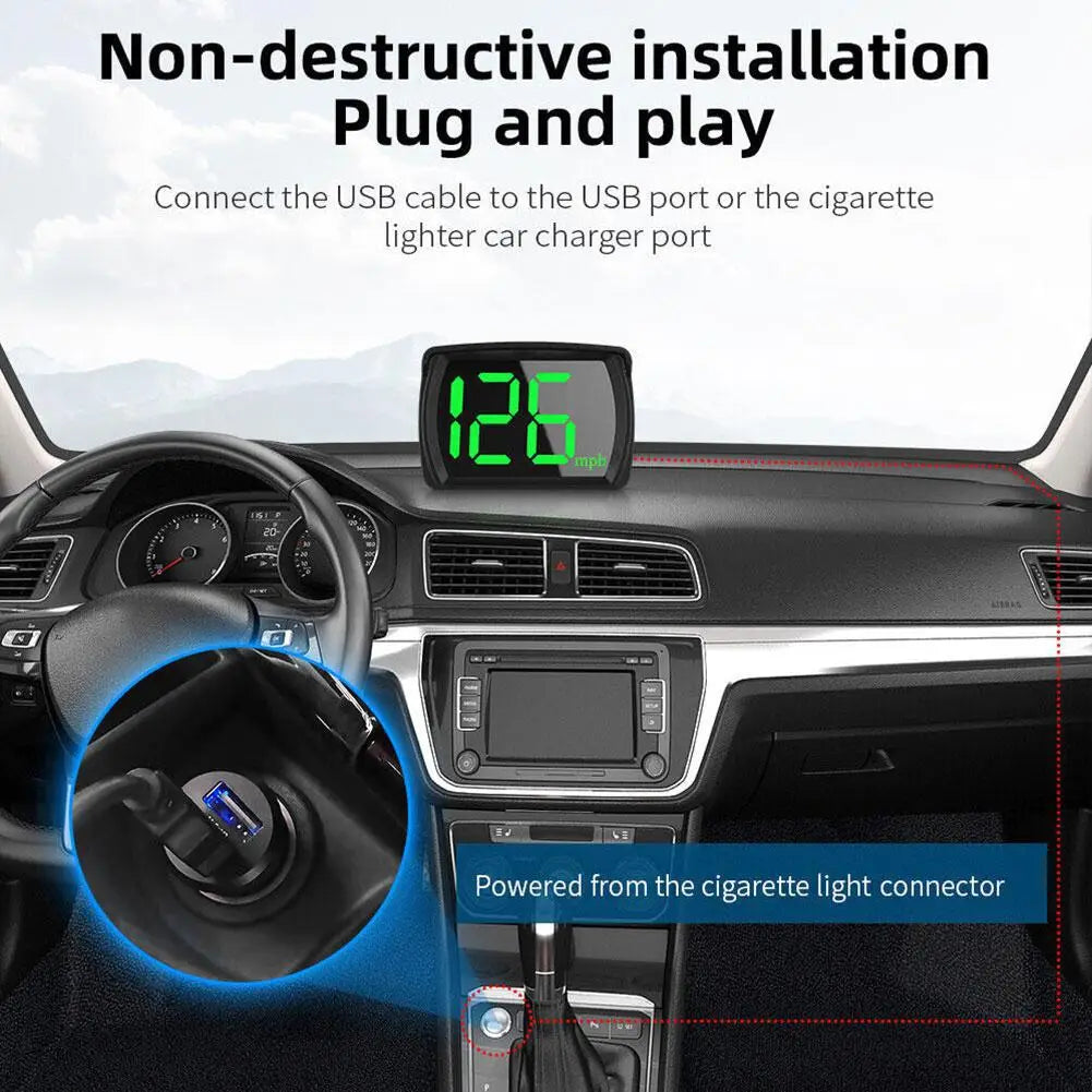 Voiture tête haute HUD affichage GPS compteur de vitesse vitesse KMH numérique HUD GPS + Beidou double Chipsets pour toutes les voitures camions électronique