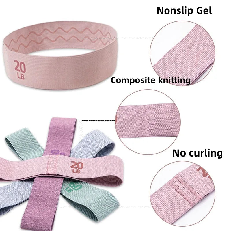 2025 bandes élastiques en tissu bandes de résistance de forme physique Yoga Pilates bandes d'extension de cercle de hanche entraînement de gymnastique équipement d'entraînement à domicile