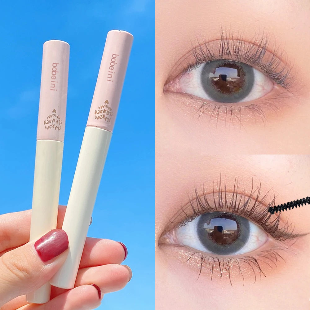 Mascara imperméable et sans maquillage, base allongée, cryptée, mince, bouclée et durable sans bavure