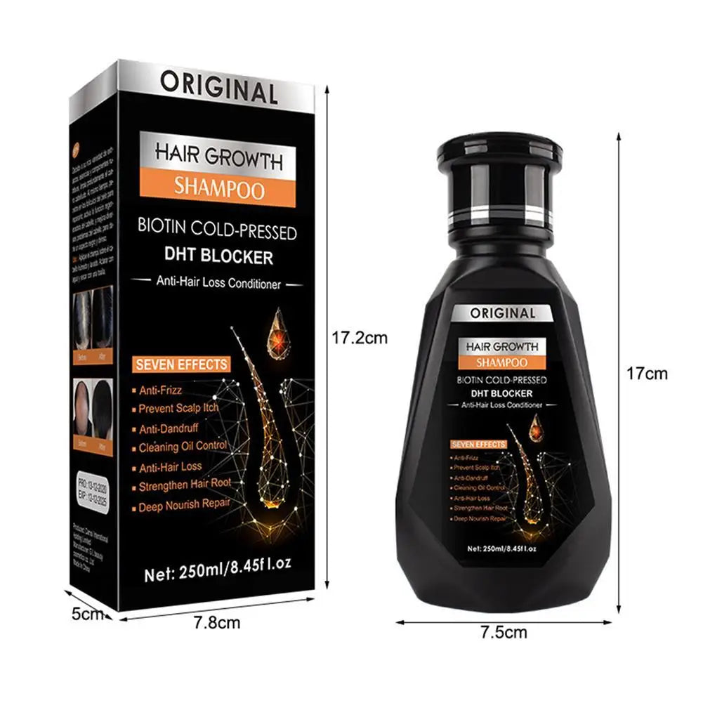 Shampoing au gingembre 250ml pour le nettoyage des cheveux, la stabilisation et les soins capillaires, répare la sécheresse des boucles et des dommages électrostatiques