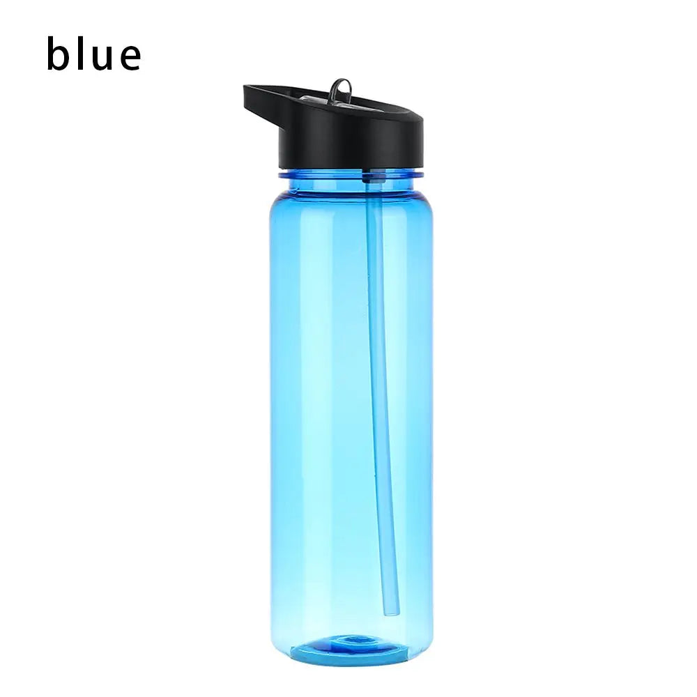 Bouteille d'Eau en Plastique Écologique pour Enfant, Gourde avec Paille, pour le dehors, la Randonnée, le Camping, l'École, sans BPA