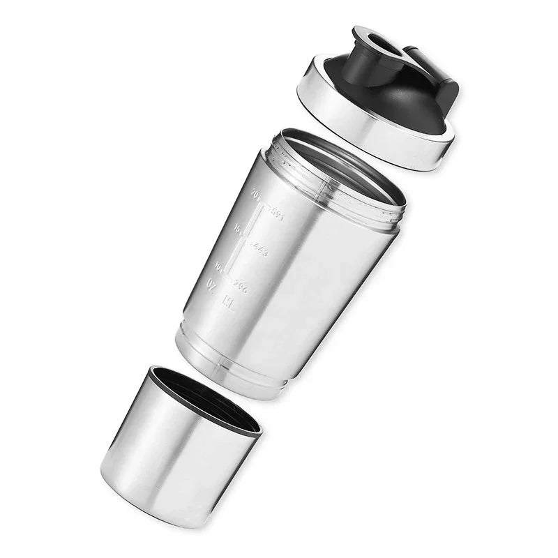 Tasse de secoueur de protéines en acier inoxydable, tasse de sport de Fitness Portable, Shakers de Nutrition, bouteilles d'eau, tasse d'eau, Shakers portables