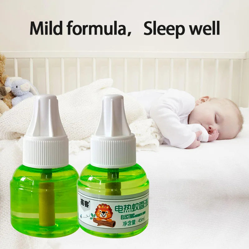 Practical, very odorless, lightweight mosquito repellent liquid, plug-in, intermediate size, portable
