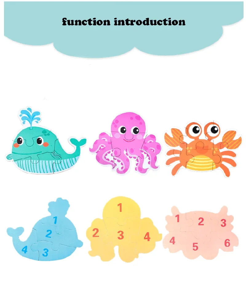 Puzzle en bois pour bébé jouets Montessori dos boîte en fer pour enfants de 2 3 et 4 ans
