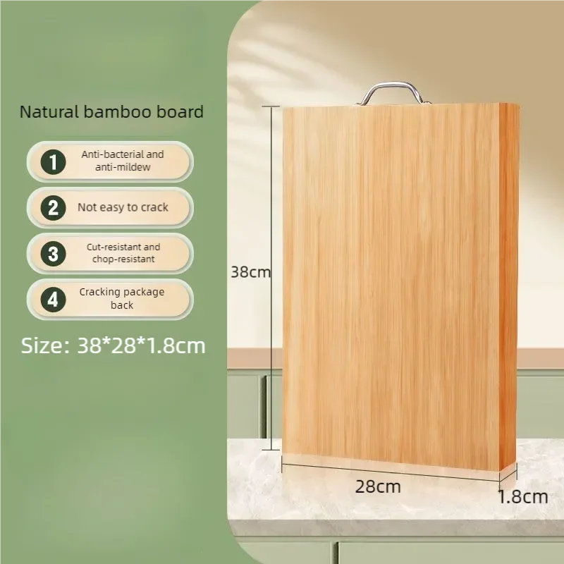 Planche à découper en bambou de cuisine, planche à couteaux rectangulaire, planche à découper en bois massif épais, planche à découper en bois et fruits