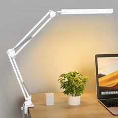 LED desk lamp, adjustable flexible reading lamp with variable brightness, 3 colors, 10 brightness levels, table lamp with memory function for the office