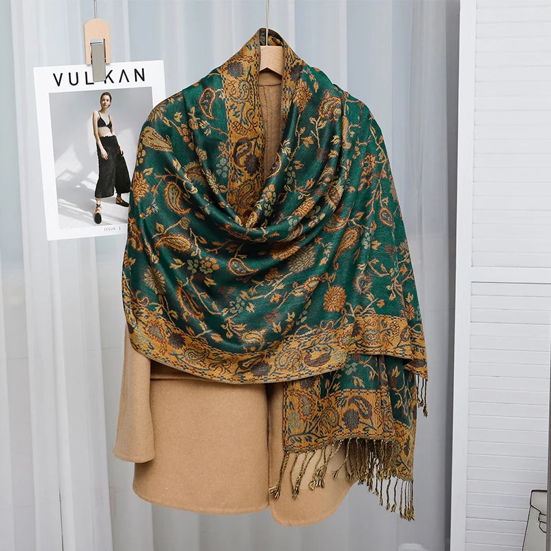 Foulard Paisley impressions Design Hijabs Pour Femme Cachemire Pashmina Chale Dame enveloppe Chaud Hiver Foulards Femme