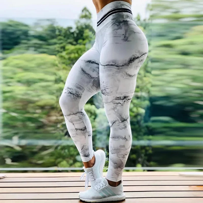 Leggings femmes Sexy Sport gymnastique entraînement imprimer taille haute pantalons de Yoga Fitness Joggings course entraînement Legging femmes vêtements