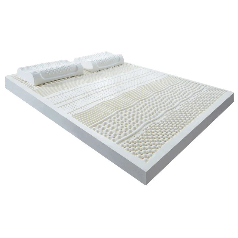 Matelas en latex naturel thaïlandais avec housse, matelas en caoutchouc pur, lit épaissi, coussin de dortoir à domicile, 100% m, 1.5m
