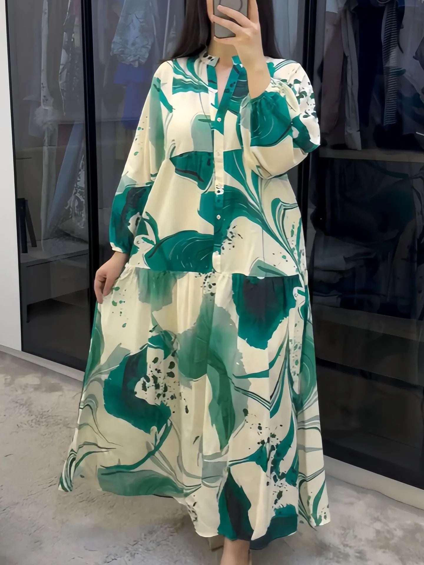 Eid Women's Abaya Dress, Muslim Loose Buttoned Dubai Dresses, Largos Long Dresses, Caftan, Arabic Party Dress, Caftan Jalabiya, Ramadan Dress