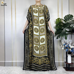 Muslim abayas with belt for women, African maxi dress, elegant evening dress, soft printed turban, new fashion, 2023